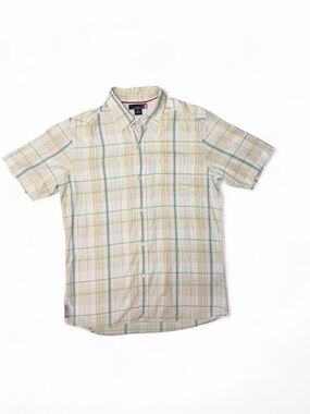 Vintage Y2K Quiksilver Plaid Button Up Shirt Large Surf Skater Cotton